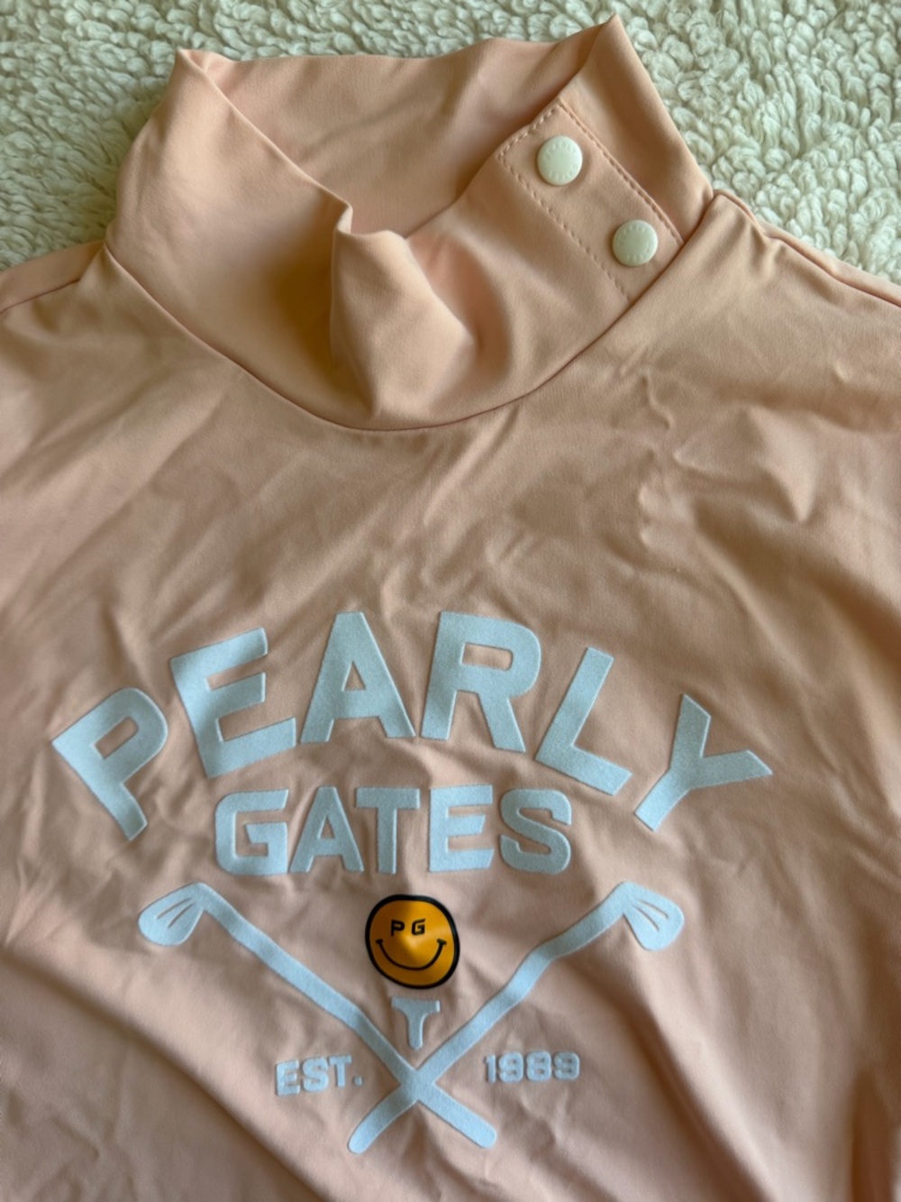 Pearly Gates Pink Long Sleeve Golf Top - Picture 3 of 4